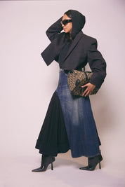 Yohji Yamamoto Denim & Wool Skirt