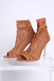 Gianvito Rossi "Marnie" Woven Booties